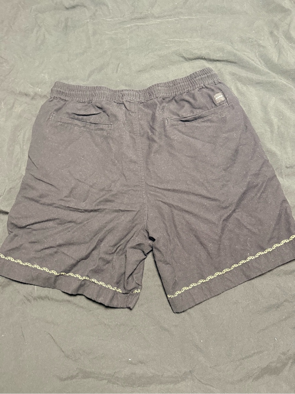 Aeropostale Men's Black Athletic Shorts with Contrast Stitching